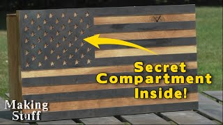 Concealment Flag from Wood and Steel with Wireless Unlock!