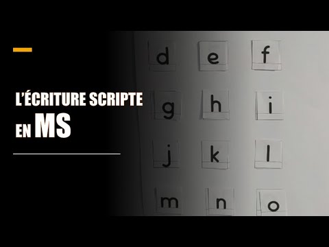 L'écriture scripte en moyenne section