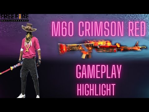 Free fire M60 Crimson Red Gameplay highlight #freefireheadshots# PM EMPIRE#shorts