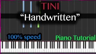 Tini - &quot;Handwritten&quot; - Piano Tutorial