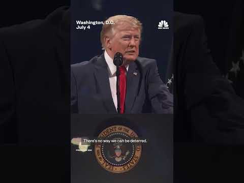 Trump thanks people for evacuating and returning for remarks