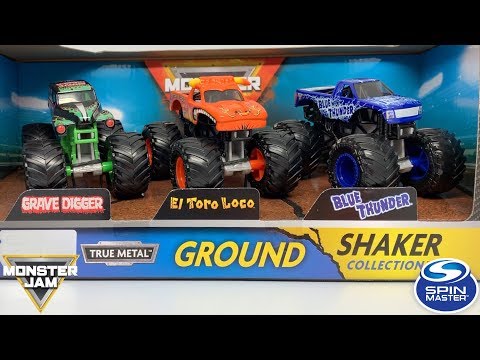 MONSTER JAM GROUND SHAKER COLLECTION 3-PACK REVIEW!