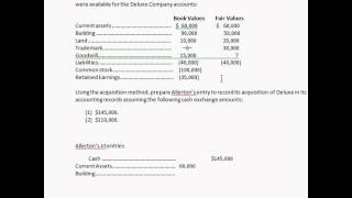 Advanced Accounting Chapter 2 (Recording the acquisition of a company)