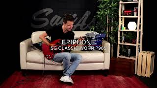 Video thumbnail for Epiphone SG Classic Worn P90s Electric Guitar by Sam Ash Music