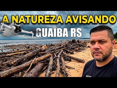 A NATUREZA AVISANDO! Guaíba RS 2 KM de Árvores Entupiram a Praia