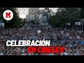 La afición del Real Madrid celebra el título de Laliga en CIBELES, en directo