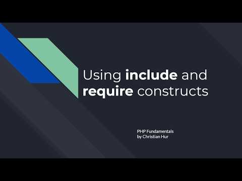 Php Using Include And Require Constructs
