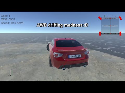 Locked & Open Differential, drivetrain & Ackermann steering | Vehicle physics asset for UNITY [WIP]