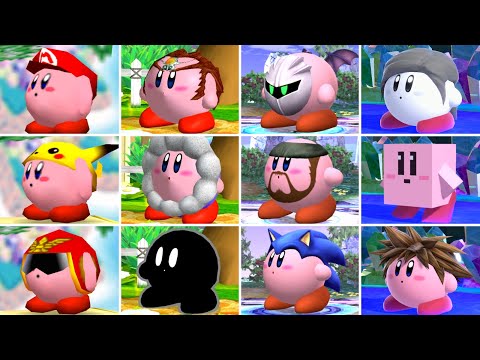 Super Smash Bros. Series - All Kirby Hats and Powers [1999 - 2025]