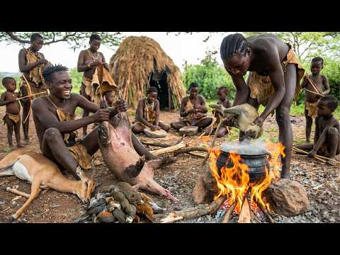Sobrevivência primitiva: Caça da tribo Hadzabe e os últimos banquetes ancestrais