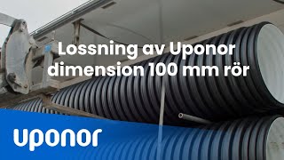 Lossning av Uponor dimension 1000 mm rör