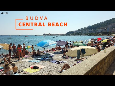 🌞Central Beach🏖️Budva🌴Montenegro🇲🇪2023📷4K60