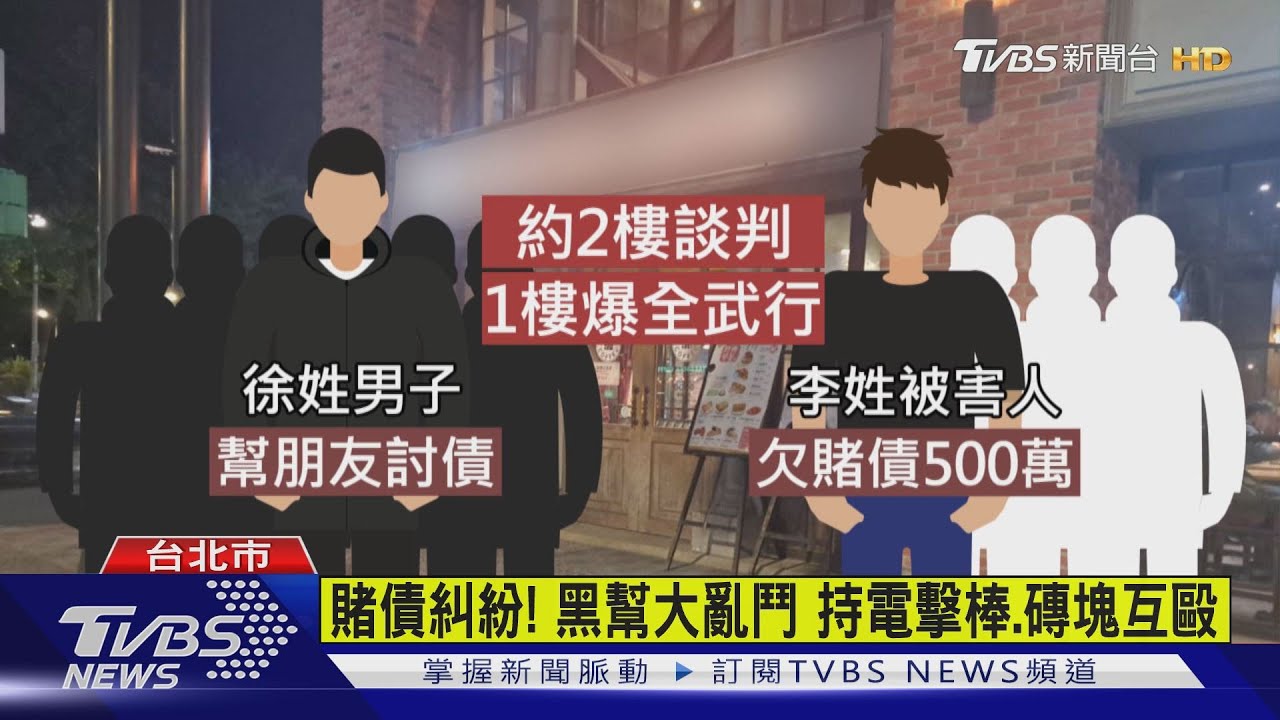 疑詐賭!5煞闖咖啡廳追債 電擊拉扯嚇顧客