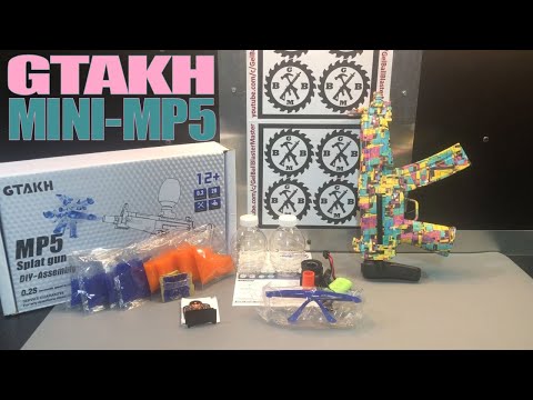 Showcase-Setup-Demo & FPS: GTAKH Mini MP5 Gel Ball Blaster with Sliding Stock - Contest link in desc