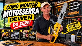 COMO MONTAR MOTOSSERRA DEWEN DO ZERO! 🪚😱 PASSO A PASSO PARA INICIANTES