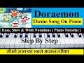 Doraemon Theme Song Piano Tutorial Easy Slow & Step By Step With Notations