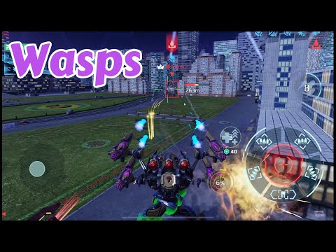 Wasp Typhon Destroying Siren and Titans - War Robots Gameplay