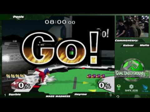 Mass Madness 10 SSBM - squible (Fox) vs. Hayrow (Falco) - Melee Pools