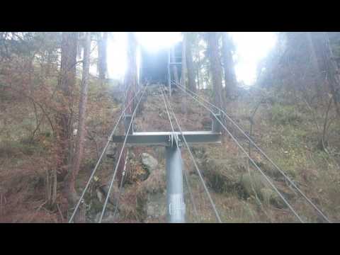 Standseilbahn Zermatt Chalet Les Ecureuils - Bergfahrt - Kabine