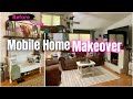 ✨HUGE MOBILE HOME LIVING ROOM MAKEOVER ON A BUDGET | FARMHOUSE MOBILE HOME UPDATES |HOMEMAKING QUEEN