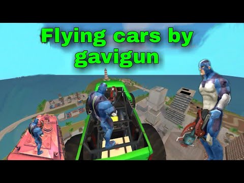 Rope hero vice town gravity gun and how to fly car in space(from big cinema hall)
