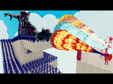 100x BLACK PANTHER + 2x GIANT vs 3x EVERY GOD - Totally Accurate Battle Simulator TABS