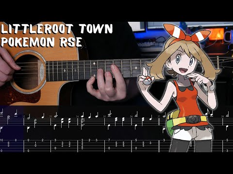Littleroot Town - Pokemon Ruby/Sapphire/Emerald - Fingerstyle Guitar Tutorial + TAB