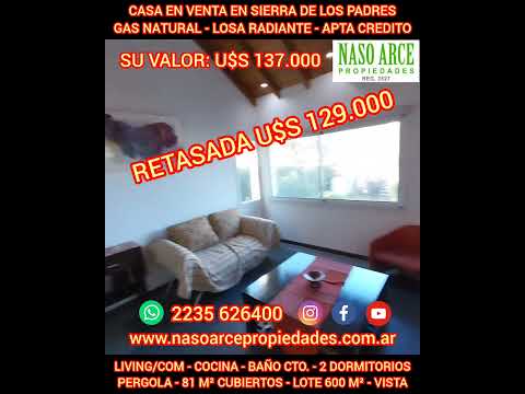 Retasada. Propiedad en venta en Sierra de los Padres. Calle Ovidio 33