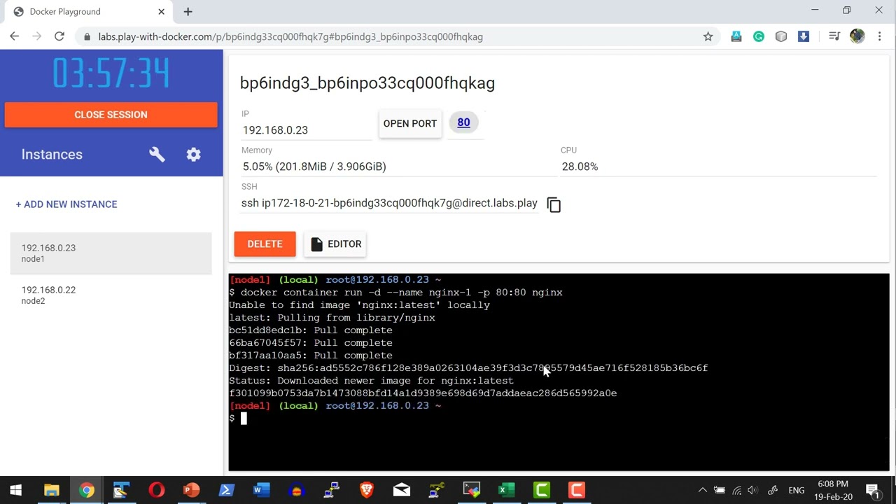 Docker Setup Play With Docker - Video 41