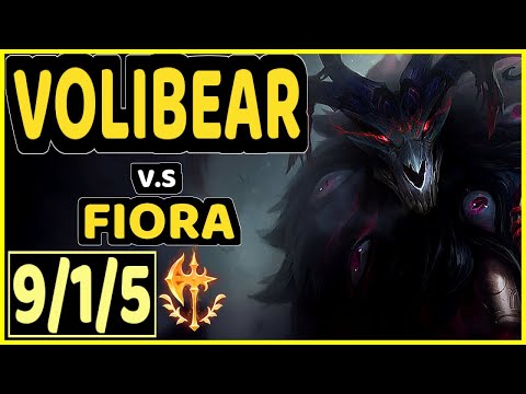 ALLORIM (VOLIBEAR) vs FIORA - 9/1/5 KDA TOP CHALLENGER GAMEPLAY - NA