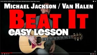 How to play BEAT IT by Van Halen | Michael Jackson | Super Easy Tutorial