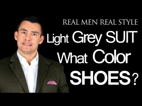 YouTube video about: What shoes with light grey suit?
