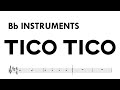 Tico Tico 175bpm Bb Instruments Sheet Music Backing Track Play Along Partitura