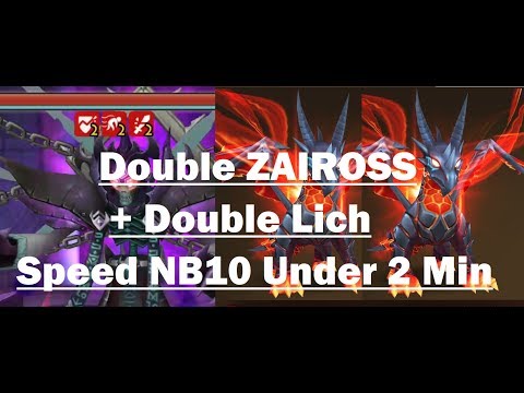 Summoners War Double ZAIROSS - NecroB10 Speed Team under 2 Min