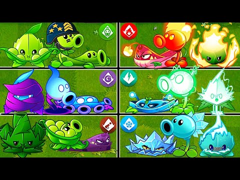 6 Best Team Peashooter + Vine + Mint - Who Will Win? - PvZ2 Team Plants Battles
