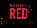 Taylor Swift- Red[male version+lyrics video](Taylor version)