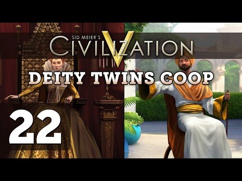 Civilization 5 Deity Twins Co-op - Part 22 (England / Arabia)