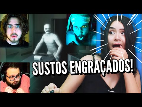 TOMANDO SUSTO COM STREAMERS JOGANDO THE MORTUARY ASSISTANT - SUSTOS ENGRAÇADOS (JOVENS REAGEM)