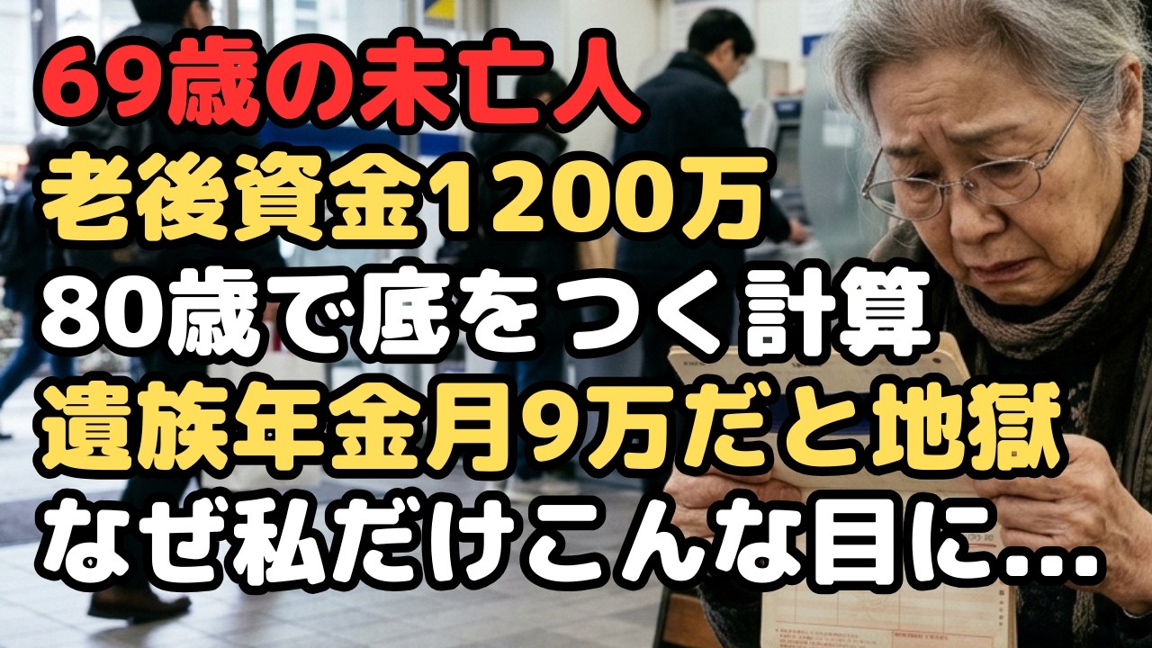 「夫の年金22万+私の年金8万=30万円で余裕」だった69歳妻…夫の突然死で遺族年金は月9万円に。少し節約しても残りの貯金1200万円が「80歳を前に底をつく」計算に絶句