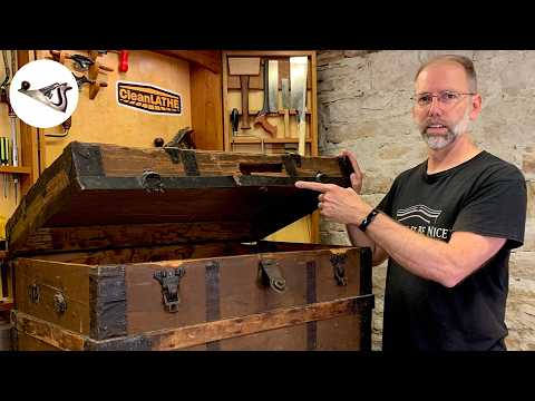Restoration Magic: Patching a Hole in an Antique Steamer Trunk by Fixing Furniture