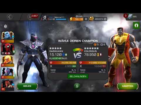 MCOC Variant 3 3.1 Collosus Bossfight with Darkhawk