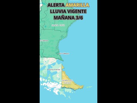ALERTA LLUVIA VIGENTE 3/6. #lluvia #alerta #TierraDelFuego #Tolhuin #RioGrande #Argentina