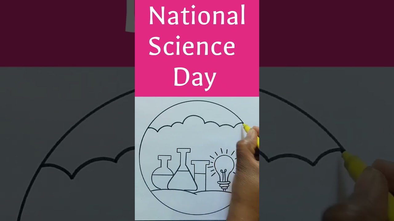 national science day poster drawing #science #sciencedaydrawing #song #drawing #art #howtodraw