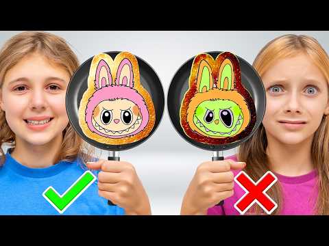 Rainbow Pancake Challenge | Best Labubu Art Wins