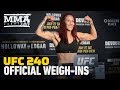 UFC 240 Official Weigh-in Highlights - MMA Fighting