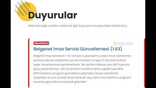 MEB EBYS İmza Servisi Güncelleme v1.0.63 (01.06.2026)
