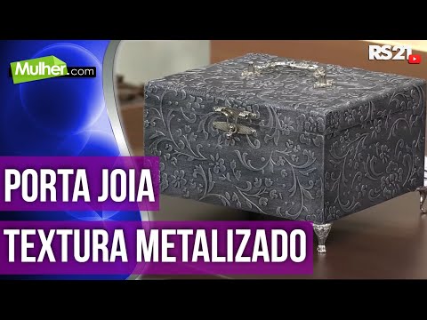Porta Joia Textura Metalizado | Mulher.com | @RedeSeculo21 | 01/08/2013 | Vera Lucia Francisco