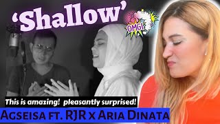 Download lagu REAKSI Agseisa ft. RJR x Aria Dinata  Covering Lady Gaga’s “Shallow” | this is awesome! Rock on! 🤘 mp3