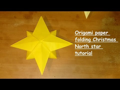 How to make an origami paper folding Christmas North star tutorial