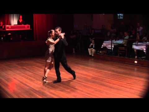  Andrea Misse  and  Javier Rodriguez  are  dancing  to  the  tango  "  Tigre Viejo  "